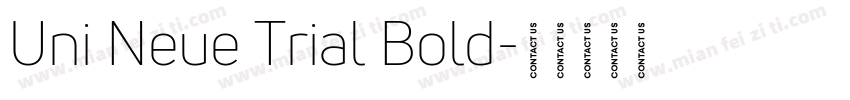 Uni Neue Trial Bold字体转换